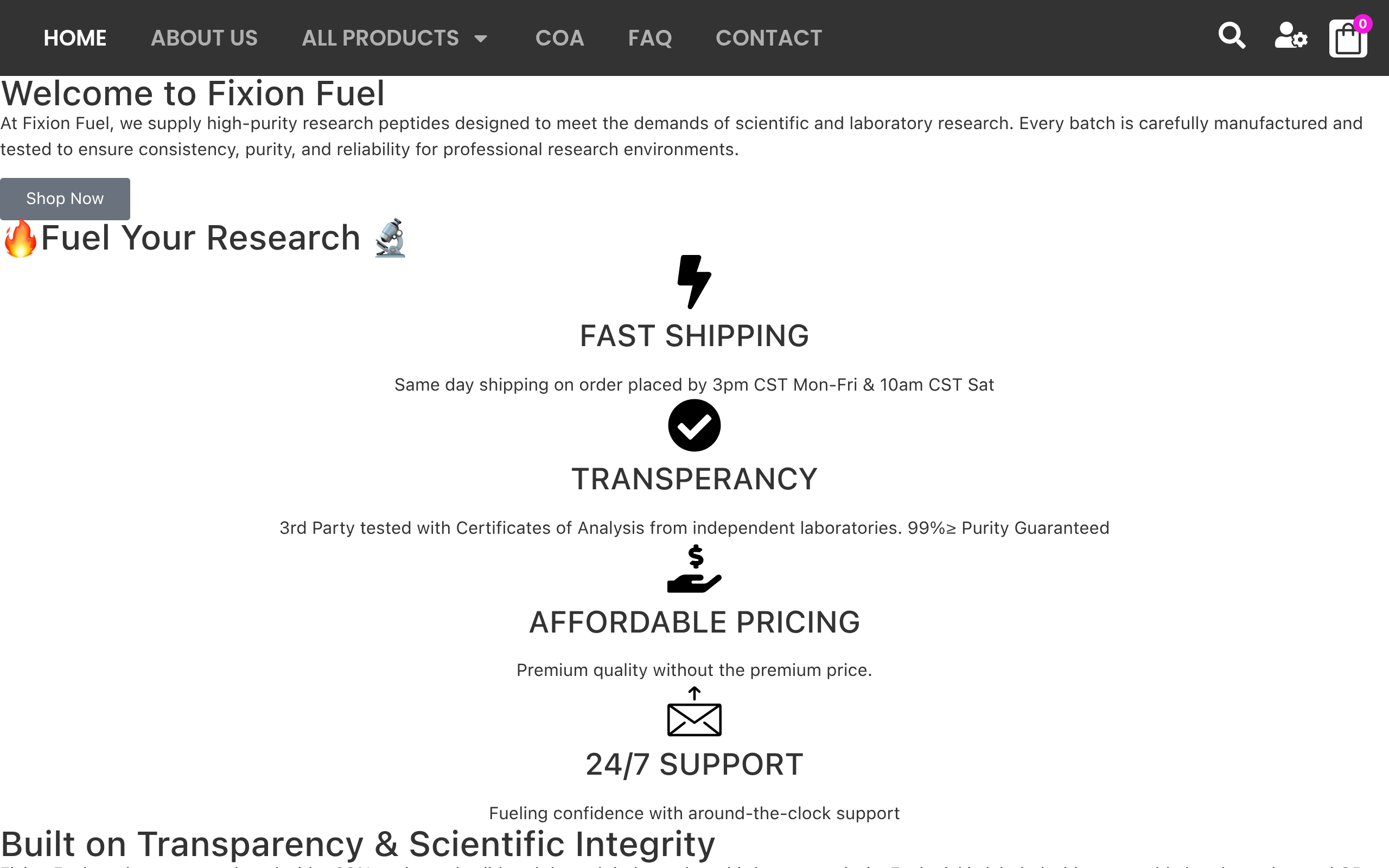 Fixion Fuel Research Store